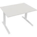 Neutralware Schreibtisch all in one 1.200 x 645-1.275 x 800 mm (B x H x T) diamant weiß – Produktbild 3