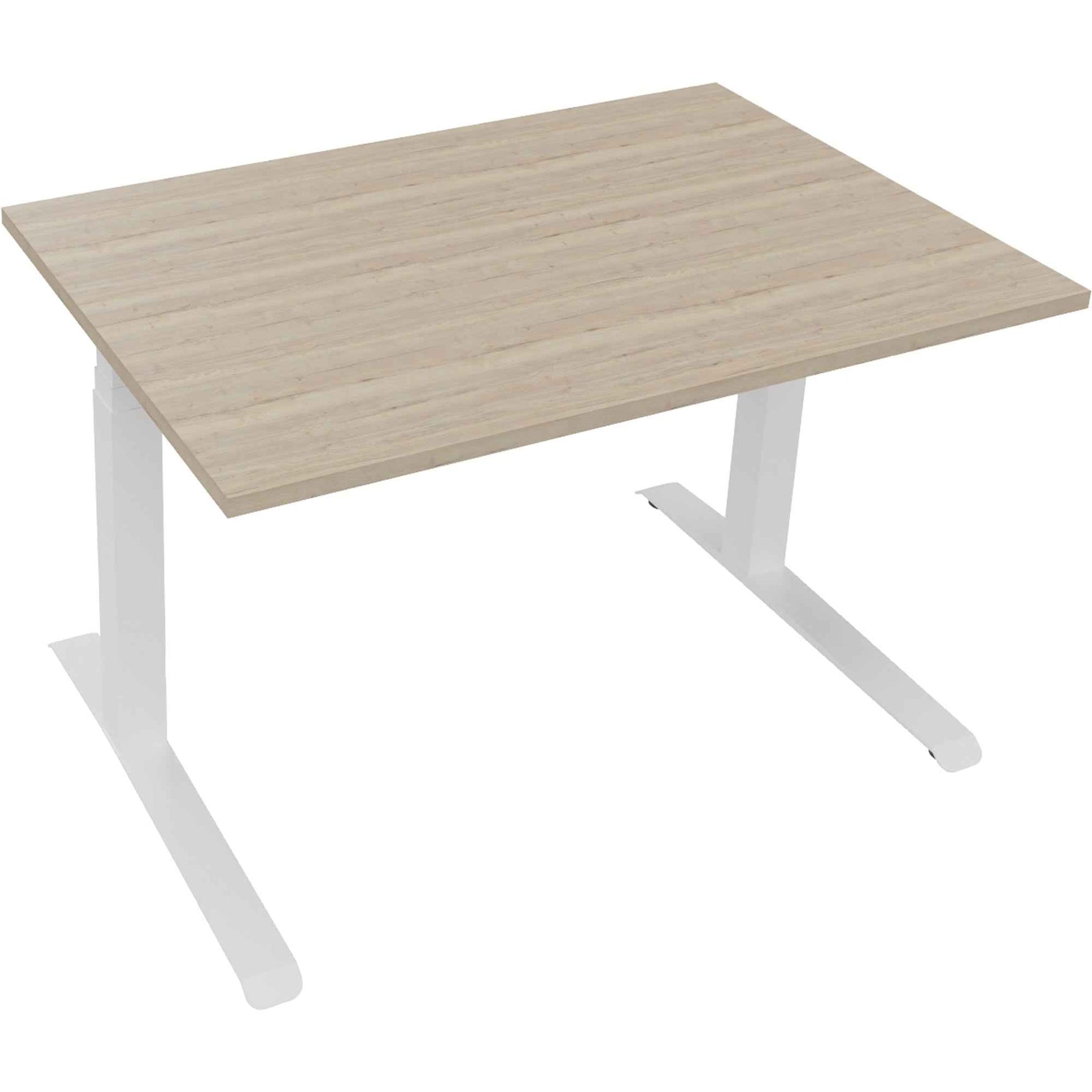 Schreibtisch all in one 1.200 x 645-1.275 x 800 mm (B x H x T) eiche natur