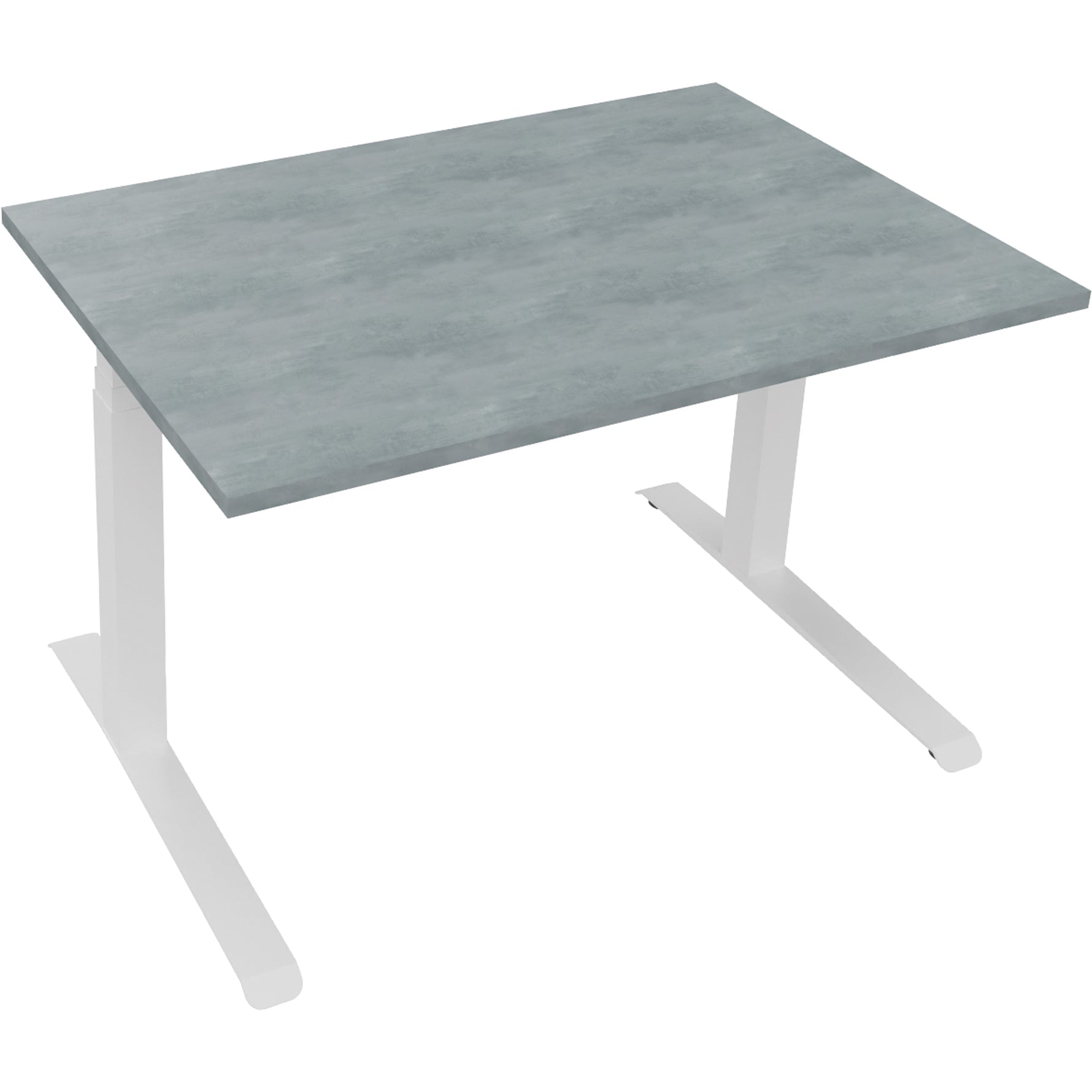 Neutralware Schreibtisch all in one 1.200 x 645-1.275 x 800 mm (B x H x T) beton hell – Produktbild 3