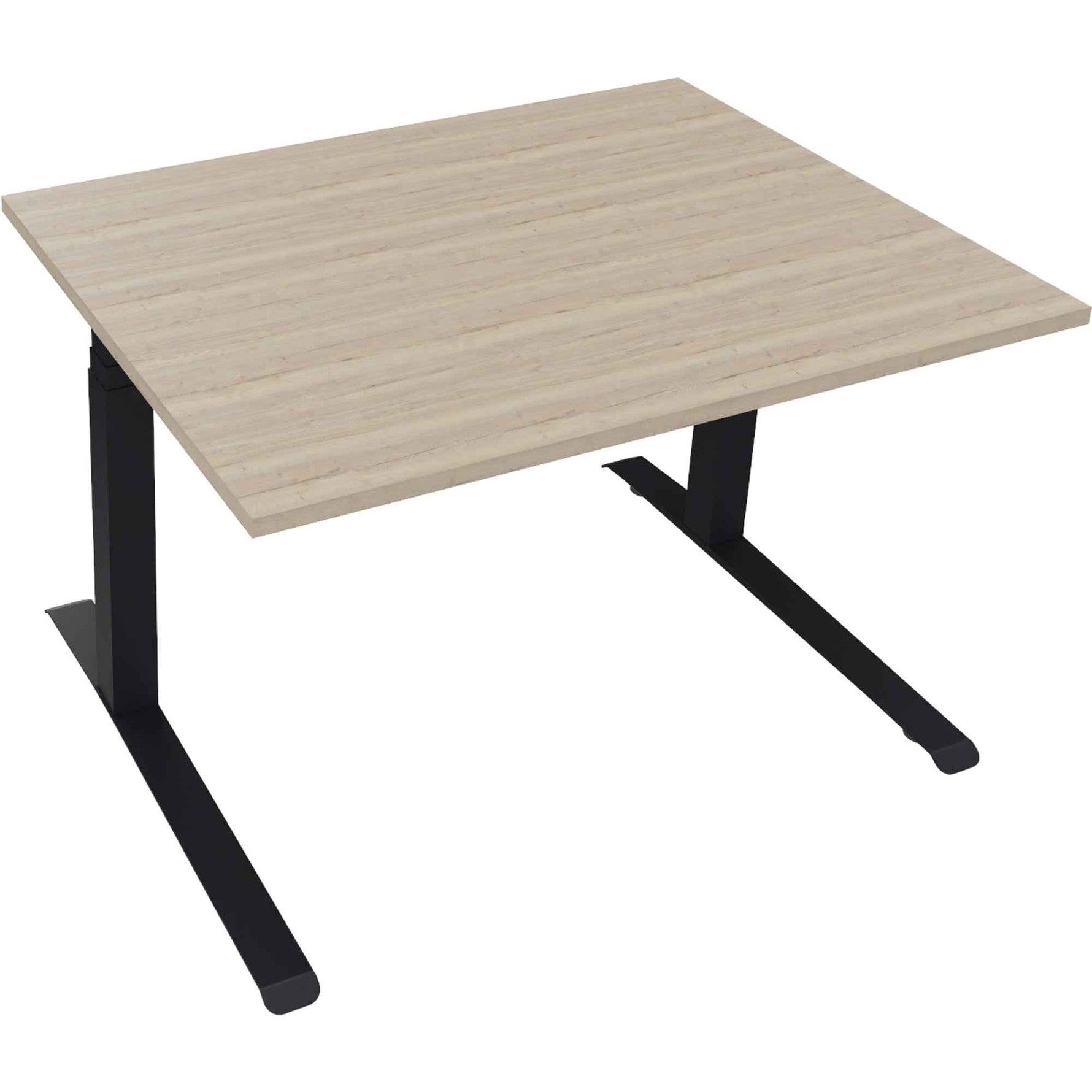 Schreibtisch all in one 1.200 x 645-1.275 x 900 mm (B x H x T) eiche natur
