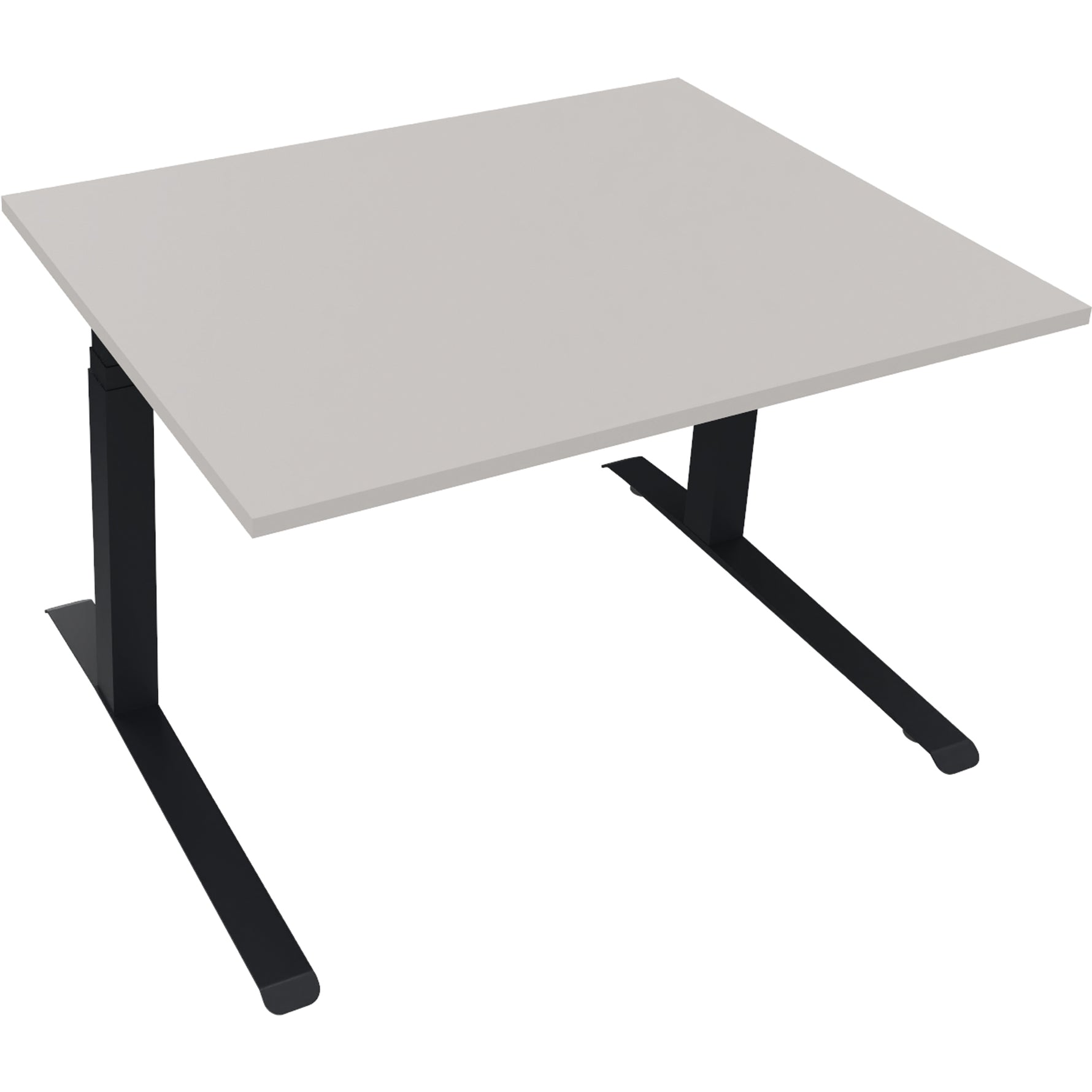 Neutralware Schreibtisch all in one 1.200 x 645-1.275 x 900 mm (B x H x T) lichtgrau