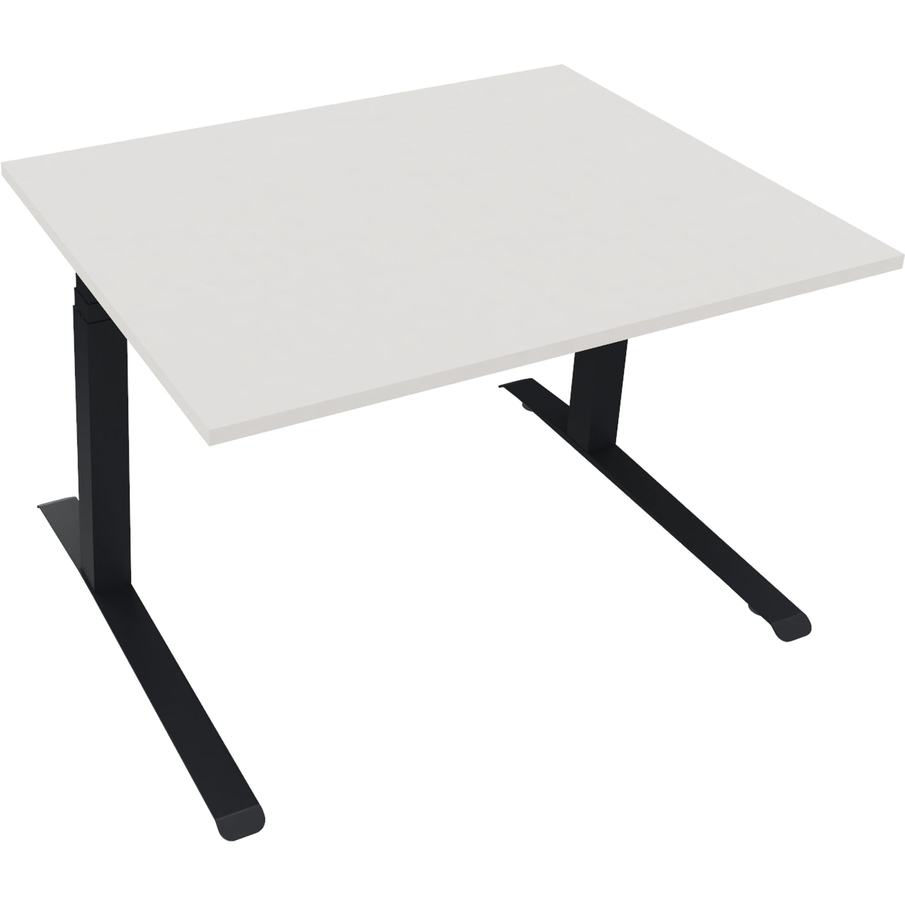 Neutralware Schreibtisch all in one 1.200 x 645-1.275 x 900 mm (B x H x T) diamant weiß