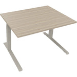 Schreibtisch all in one 1.200 x 645-1.275 x 900 mm (B x H x T) eiche natur