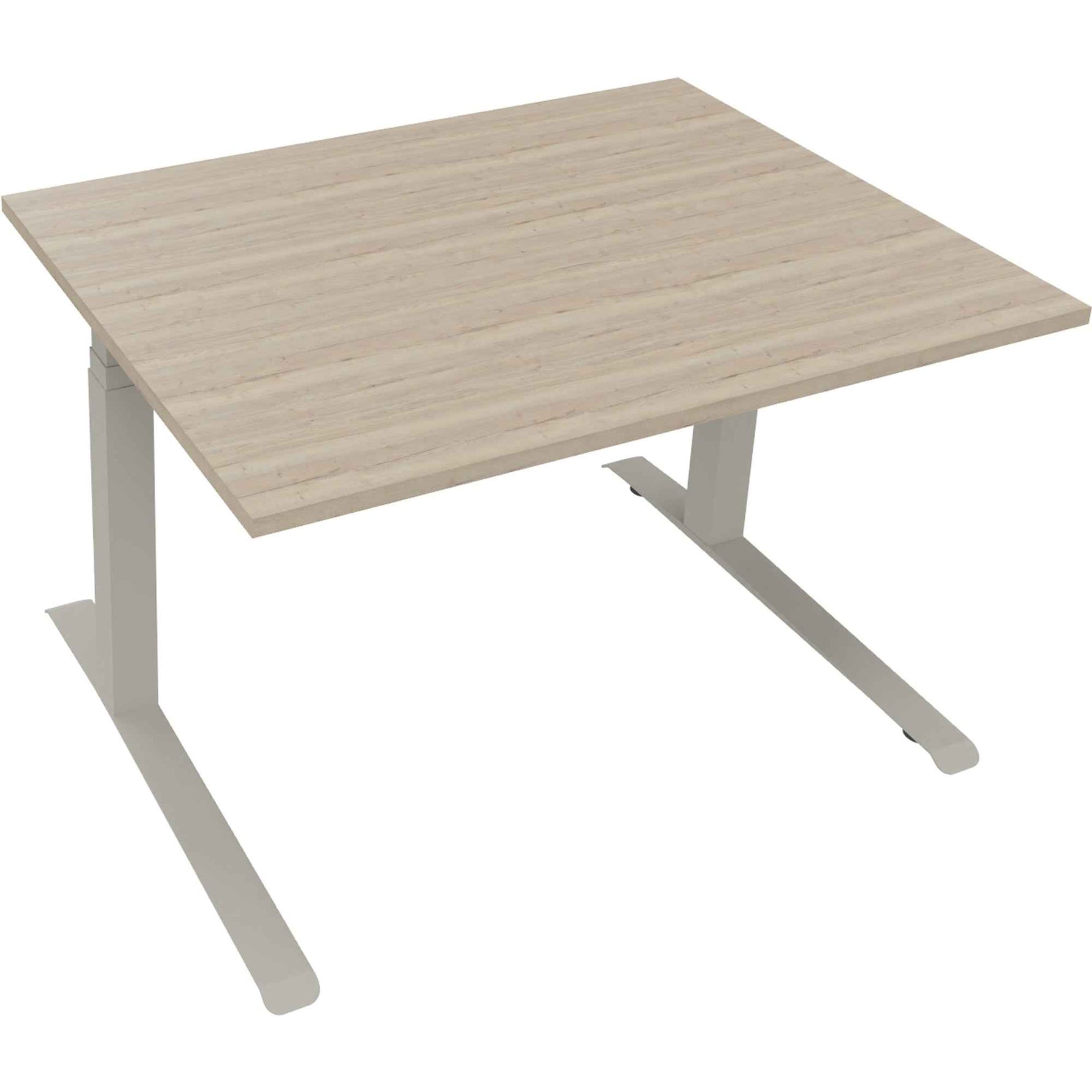 Schreibtisch all in one 1.200 x 645-1.275 x 900 mm (B x H x T) eiche natur
