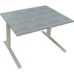 Schreibtisch all in one 1.200 x 645-1.275 x 900 mm (B x H x T) beton hell