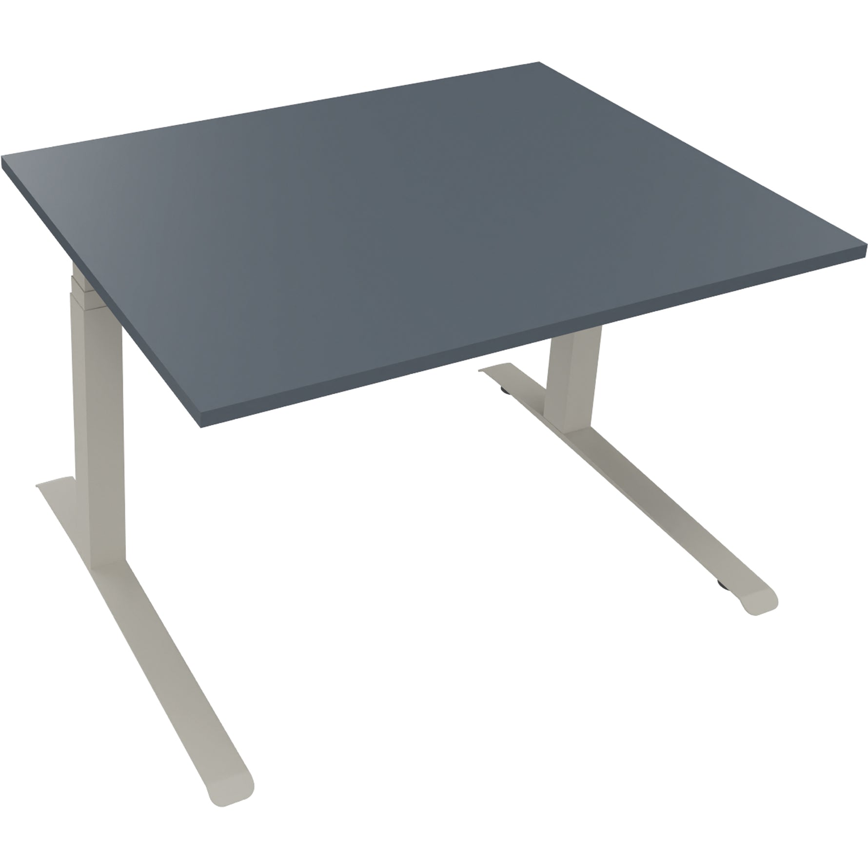 Neutralware Schreibtisch all in one 1.200 x 645-1.275 x 900 mm (B x H x T) lavagrau