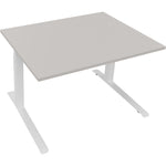 Neutralware Schreibtisch all in one 1.200 x 645-1.275 x 900 mm (B x H x T) lichtgrau – Produktbild 2
