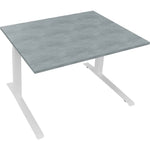 Schreibtisch all in one 1.200 x 645-1.275 x 900 mm (B x H x T) beton hell