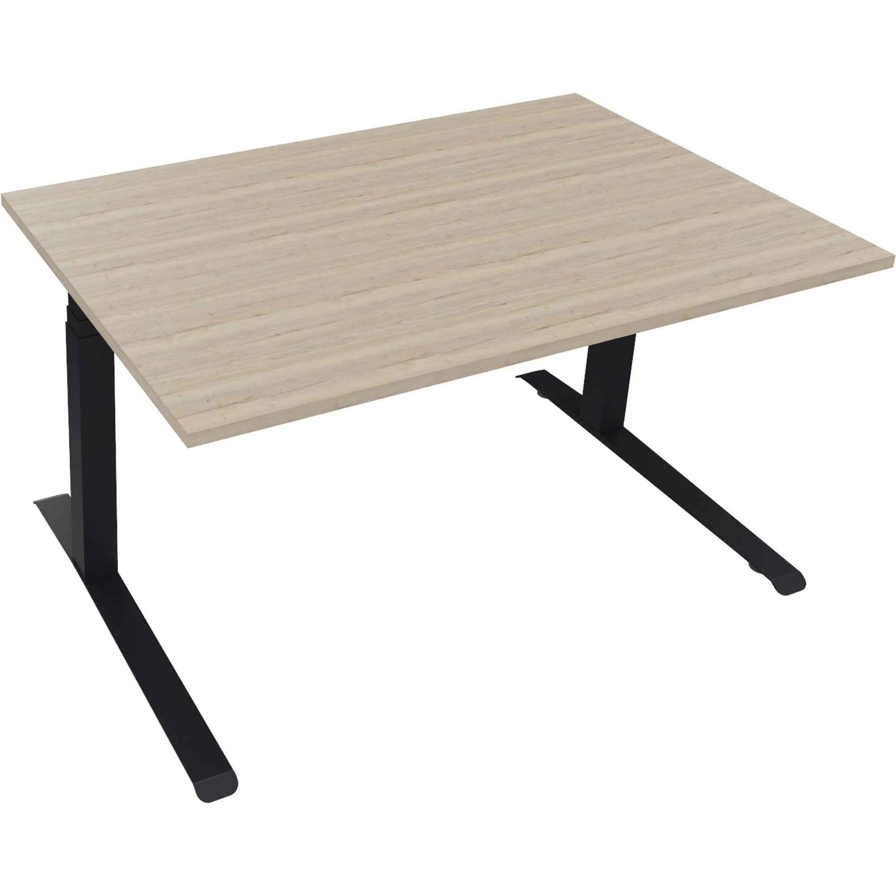Schreibtisch all in one 1.400 x 645-1.275 x 900 mm (B x H x T) eiche natur