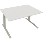 Neutralware Schreibtisch all in one 1.400 x 645-1.275 x 900 mm (B x H x T) diamant weiß