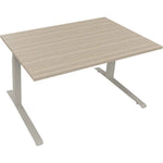 Schreibtisch all in one 1.400 x 645-1.275 x 900 mm (B x H x T) eiche natur