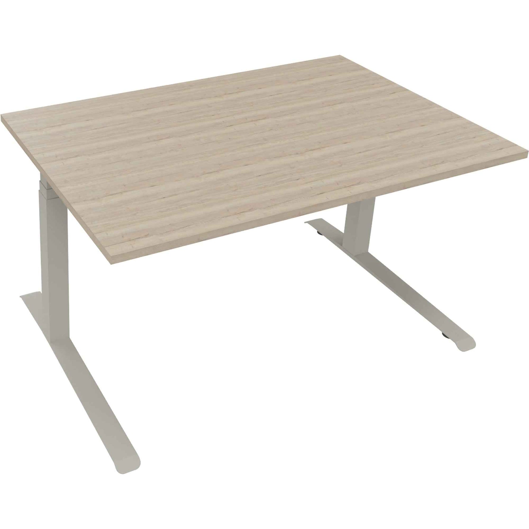Schreibtisch all in one 1.400 x 645-1.275 x 900 mm (B x H x T) eiche natur