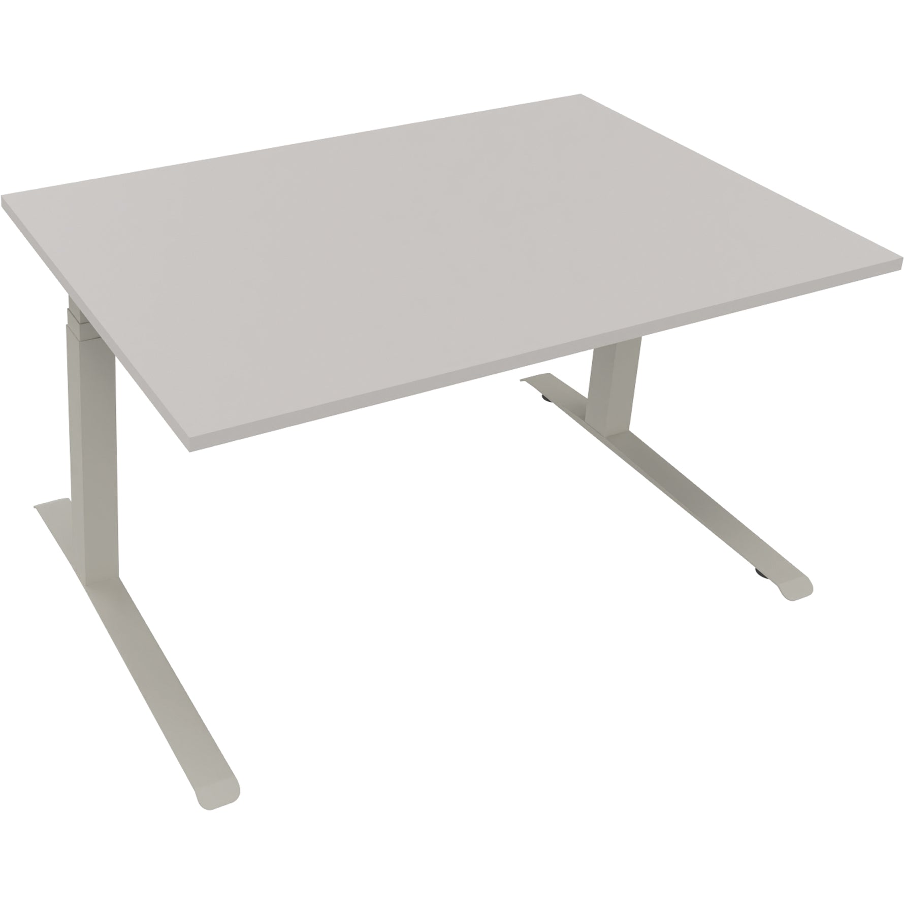 Neutralware Schreibtisch all in one 1.400 x 645-1.275 x 900 mm (B x H x T) lichtgrau