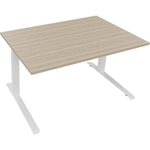 Schreibtisch all in one 1.400 x 645-1.275 x 900 mm (B x H x T) eiche natur
