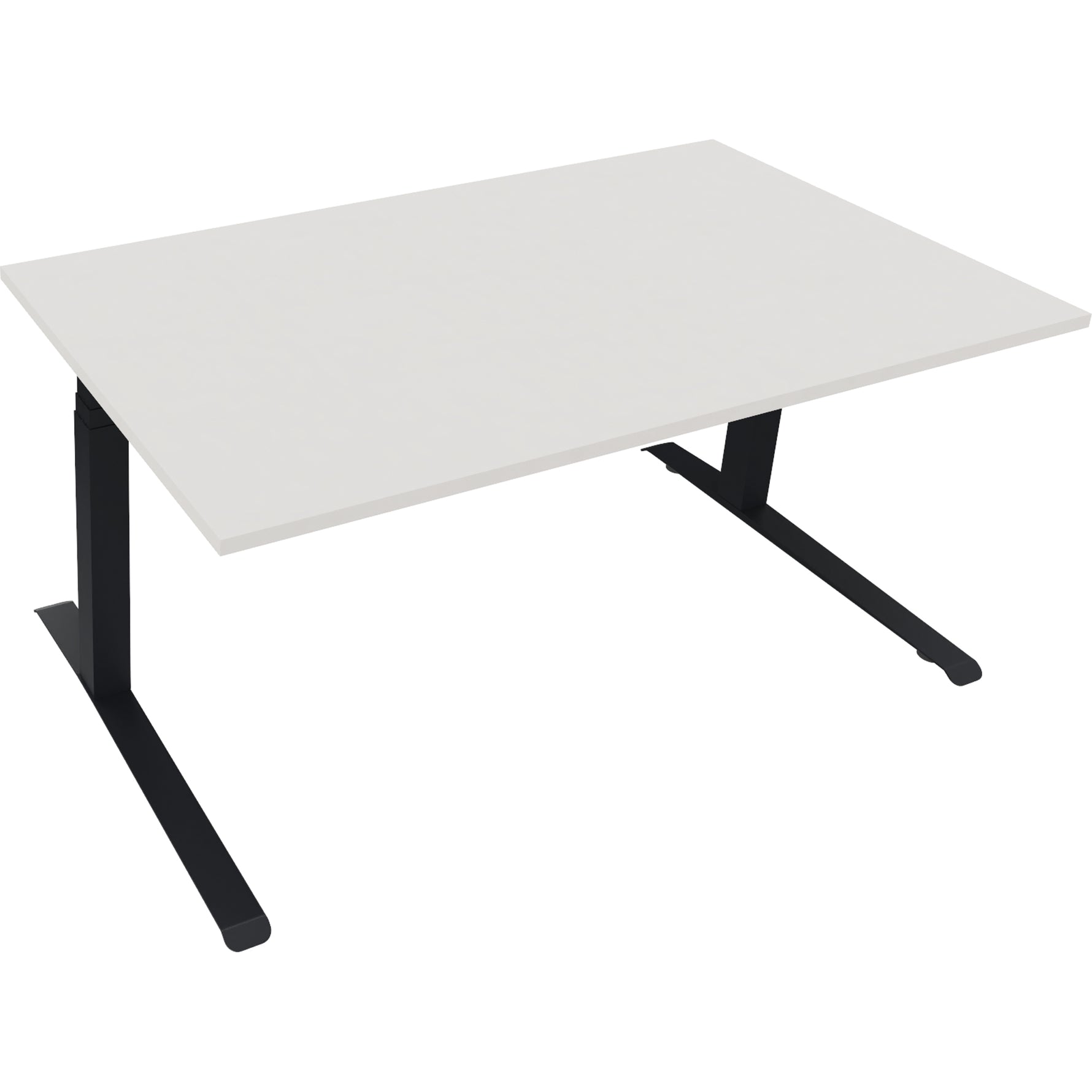 Neutralware Schreibtisch all in one 1.600 x 645-1.275 x 900 mm (B x H x T) diamant weiß