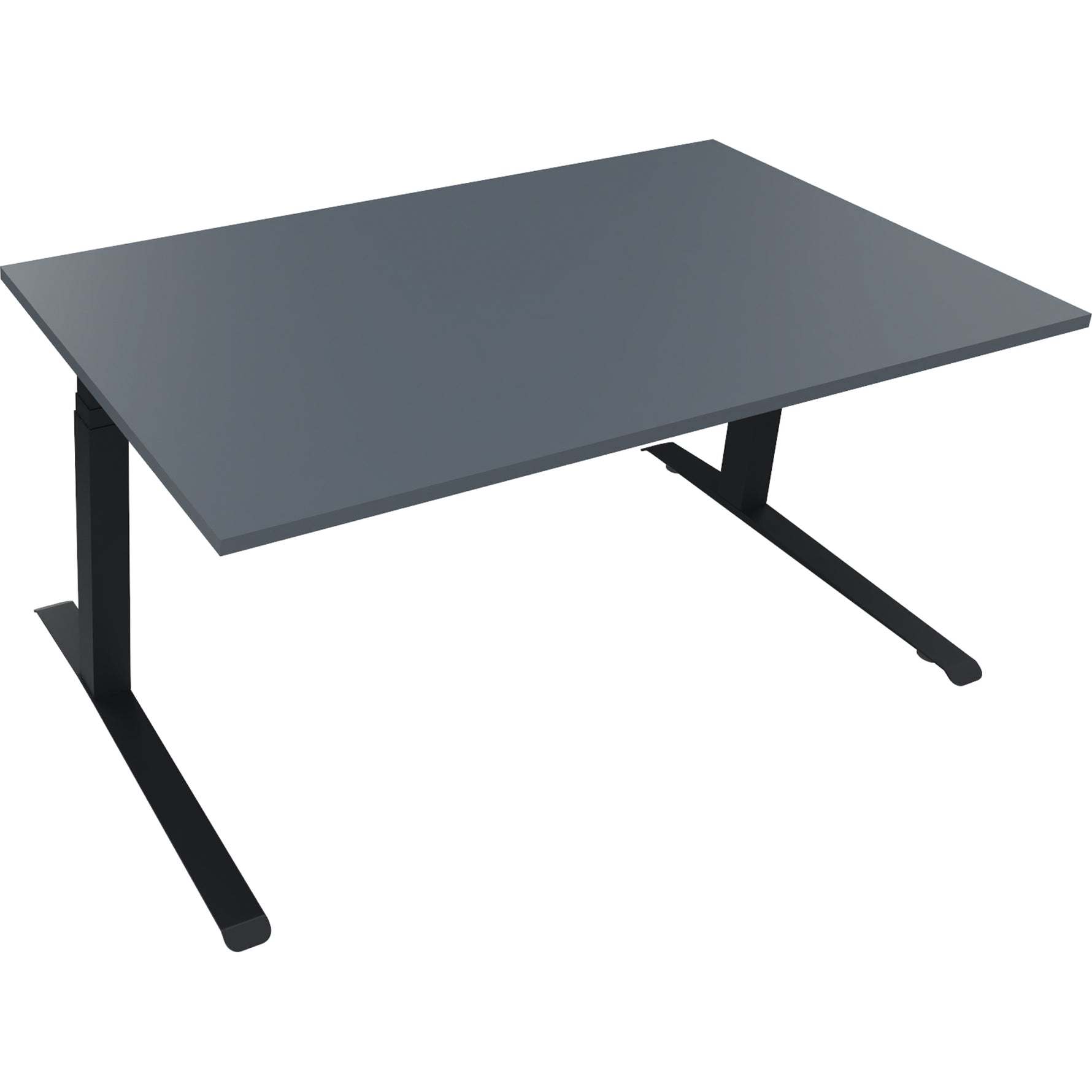 Neutralware Schreibtisch all in one 1.600 x 645-1.275 x 900 mm (B x H x T) lavagrau
