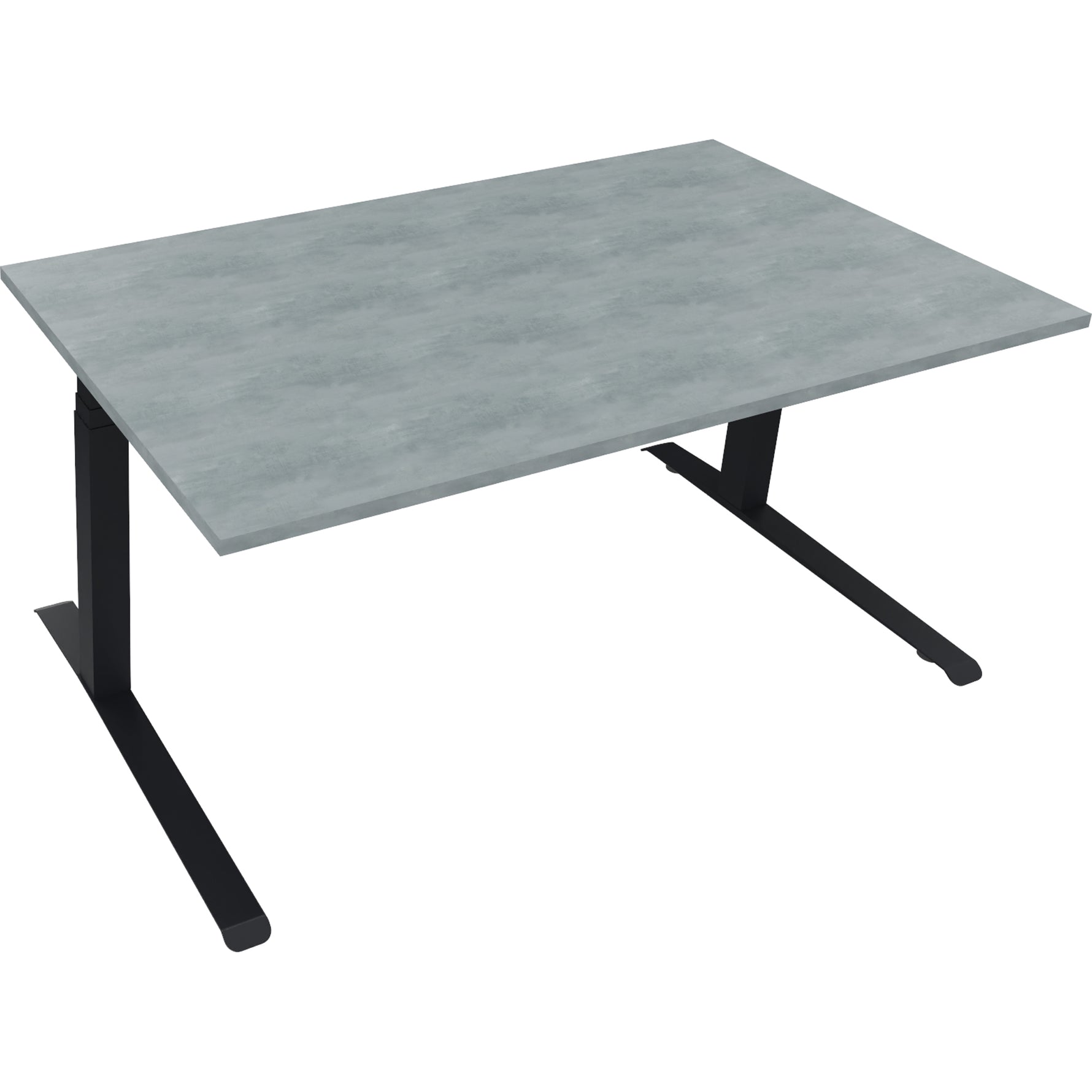 Neutralware Schreibtisch all in one 1.600 x 645-1.275 x 900 mm (B x H x T) beton hell