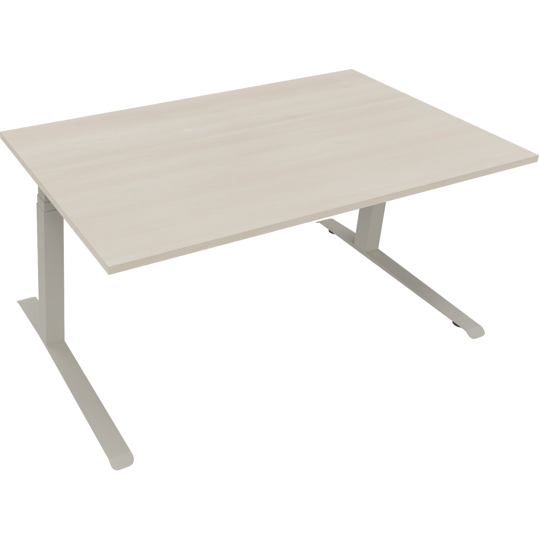 Neutralware Schreibtisch all in one 1.600 x 645-1.275 x 900 mm (B x H x T) akazie hell – Produktbild 2