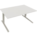Neutralware Schreibtisch all in one 1.600 x 645-1.275 x 900 mm (B x H x T) diamant weiß – Produktbild 2