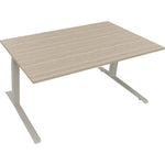 Schreibtisch all in one 1.600 x 645-1.275 x 900 mm (B x H x T) eiche natur