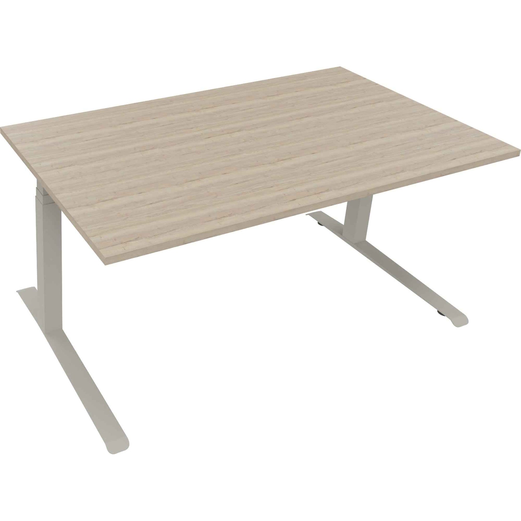 Schreibtisch all in one 1.600 x 645-1.275 x 900 mm (B x H x T) eiche natur