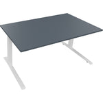 Neutralware Schreibtisch all in one 1.600 x 645-1.275 x 900 mm (B x H x T) lavagrau – Produktbild 3