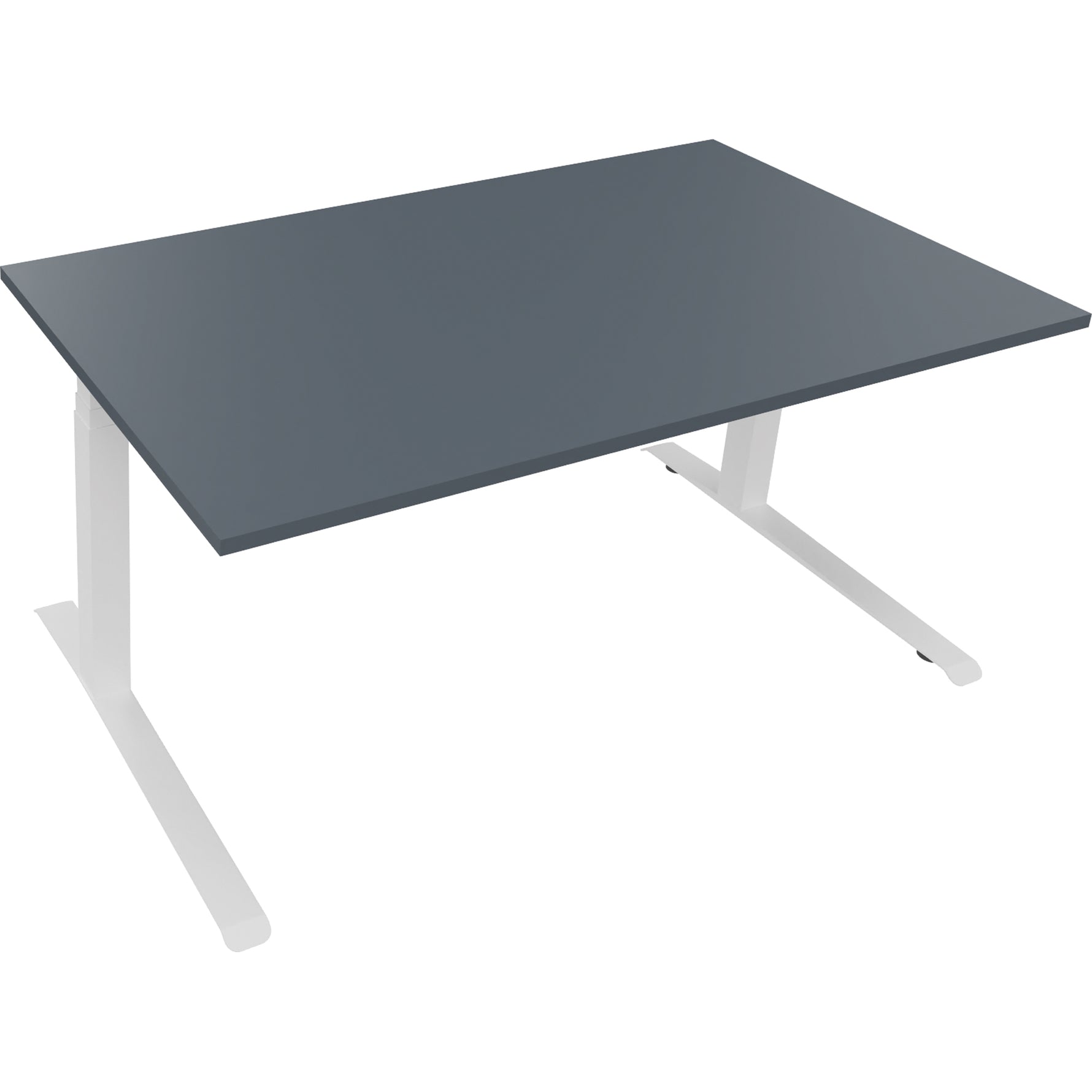 Neutralware Schreibtisch all in one 1.600 x 645-1.275 x 900 mm (B x H x T) lavagrau – Produktbild 3