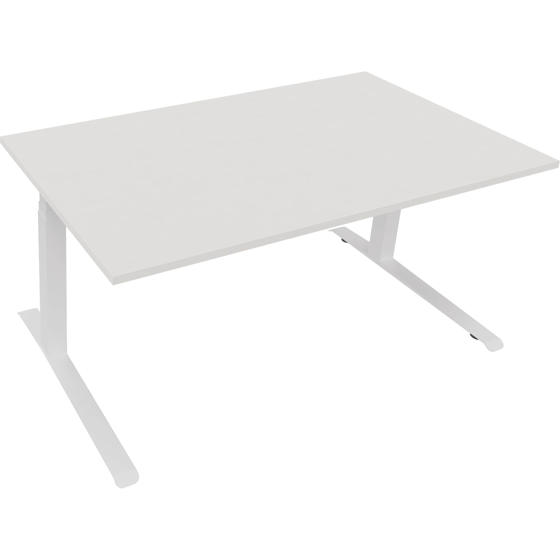 Neutralware Schreibtisch all in one 1.600 x 645-1.275 x 900 mm (B x H x T) diamant weiß – Produktbild 3