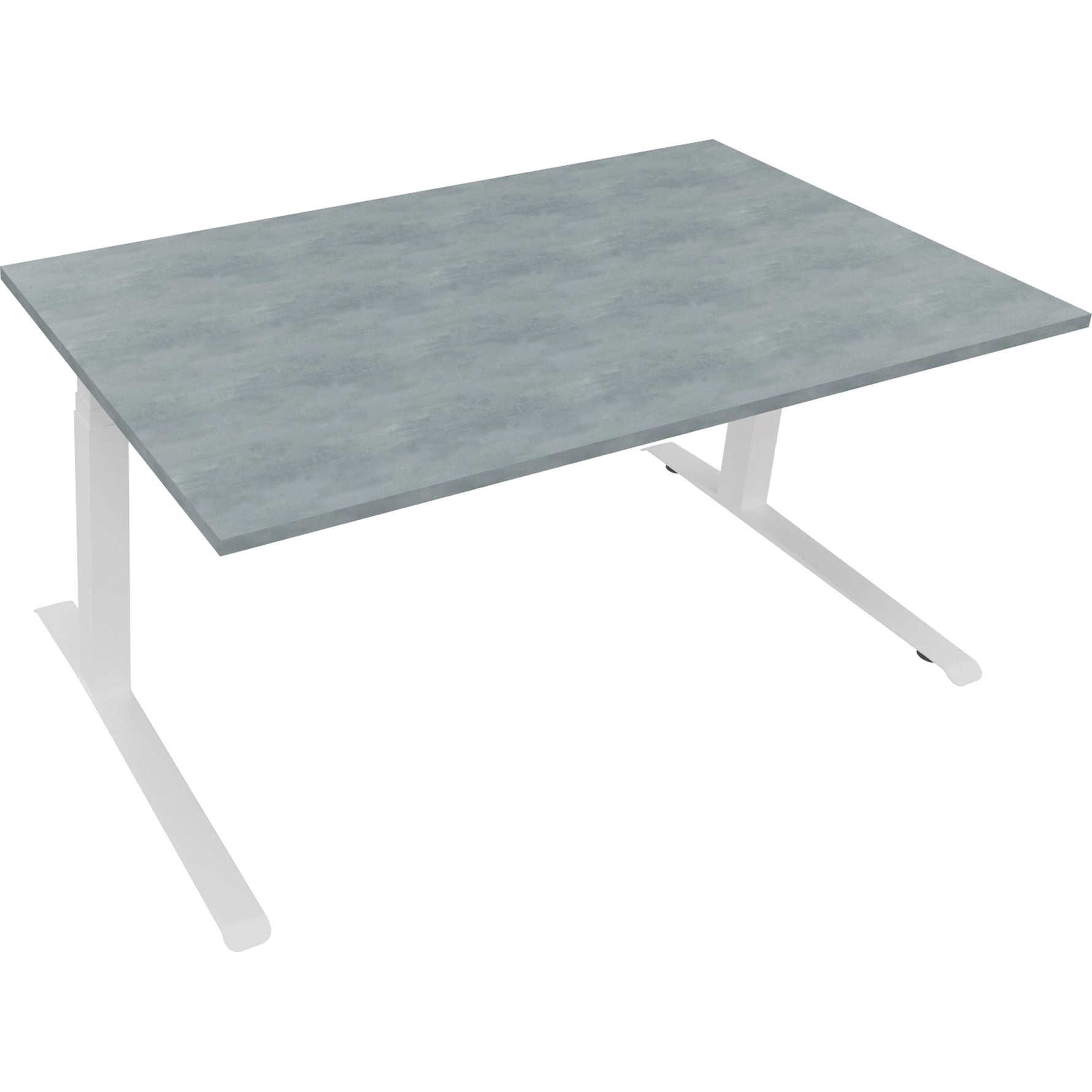 Neutralware Schreibtisch all in one 1.600 x 645-1.275 x 900 mm (B x H x T) beton hell – Produktbild 3