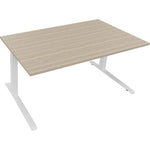 Schreibtisch all in one 1.600 x 645-1.275 x 900 mm (B x H x T) eiche natur