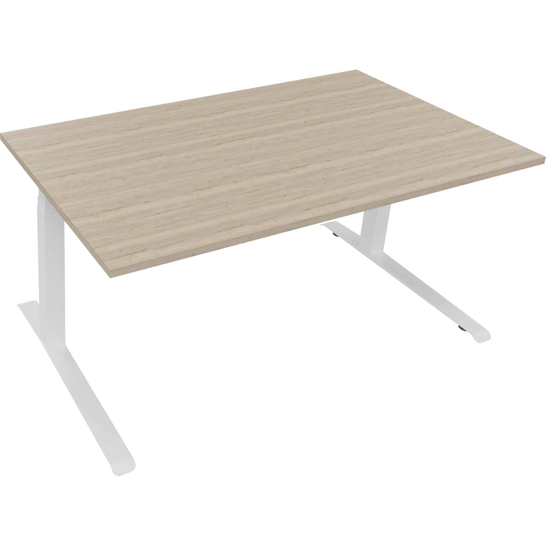 Schreibtisch all in one 1.600 x 645-1.275 x 900 mm (B x H x T) eiche natur