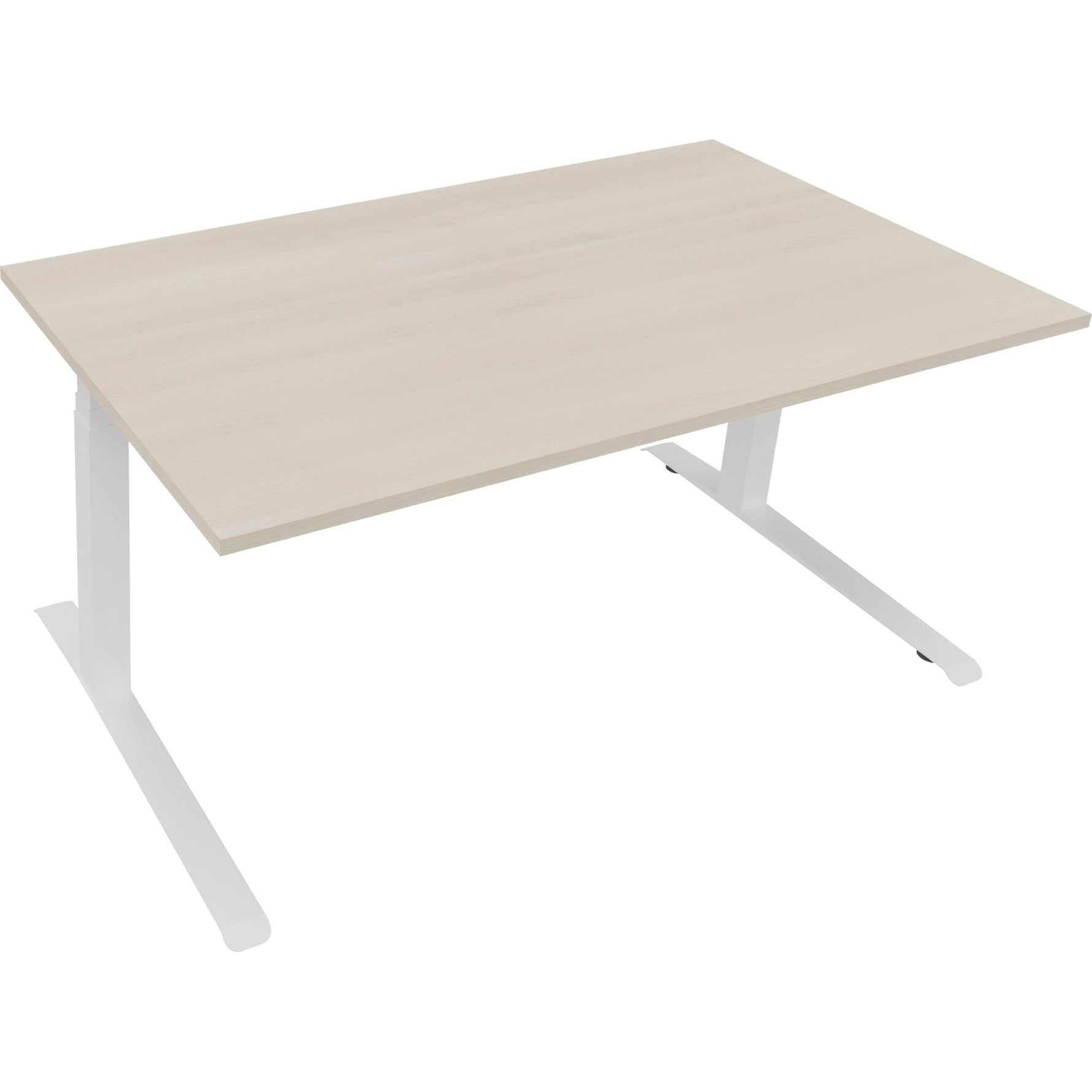 Neutralware Schreibtisch all in one 1.600 x 645-1.275 x 900 mm (B x H x T) akazie hell – Produktbild 3