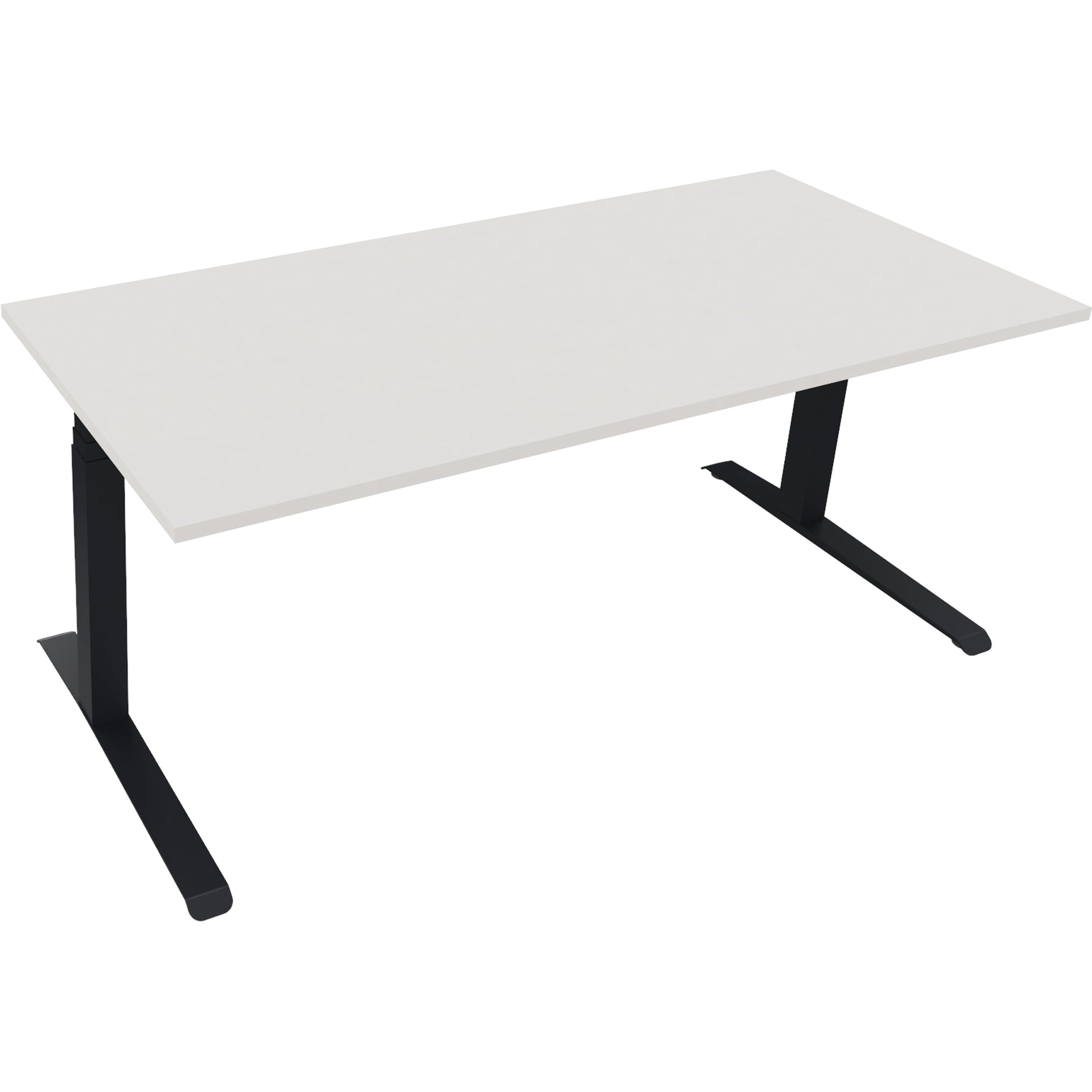 Neutralware Schreibtisch all in one 1.800 x 645-1.275 x 800 mm (B x H x T) diamant weiß
