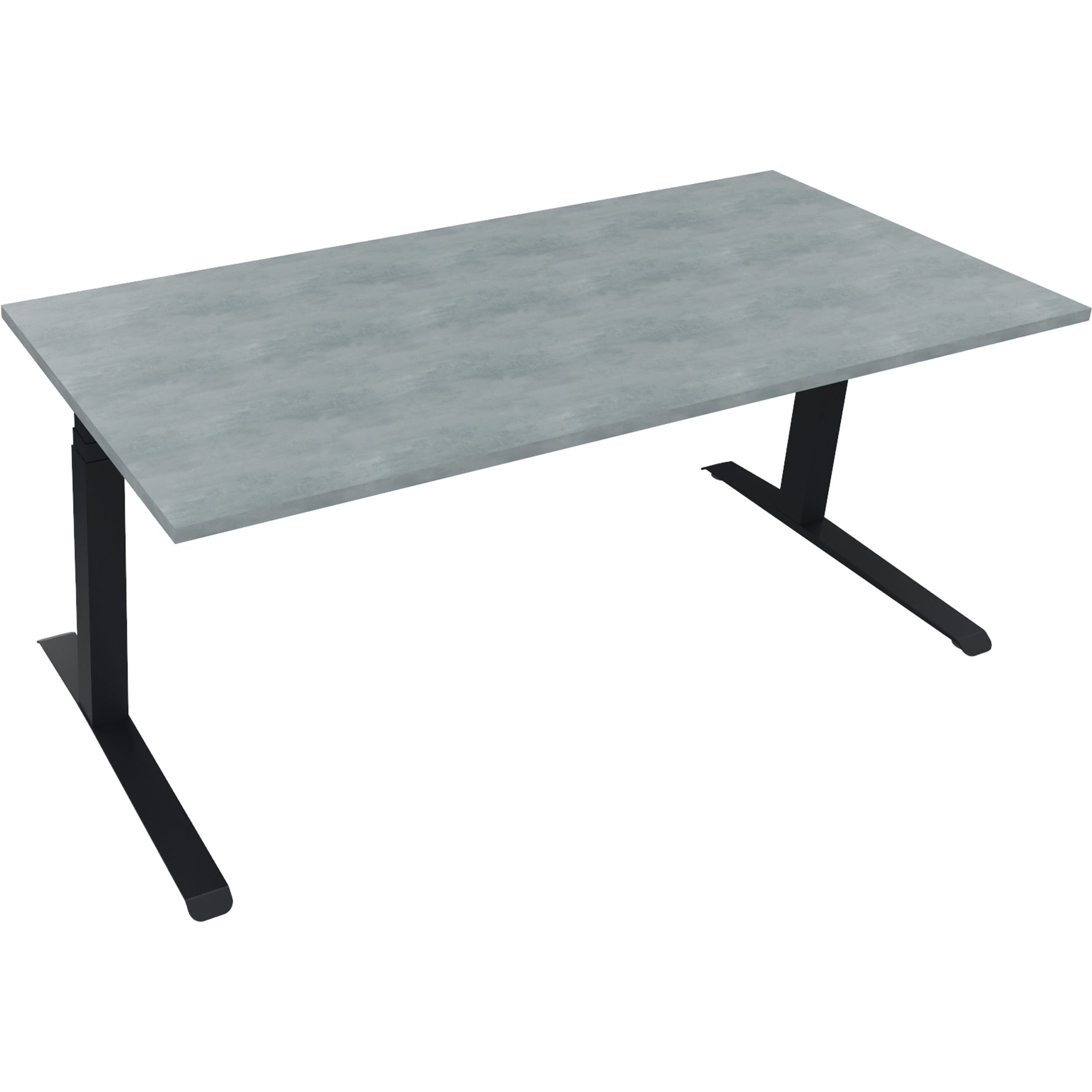 Neutralware Schreibtisch all in one 1.800 x 645-1.275 x 800 mm (B x H x T) beton hell
