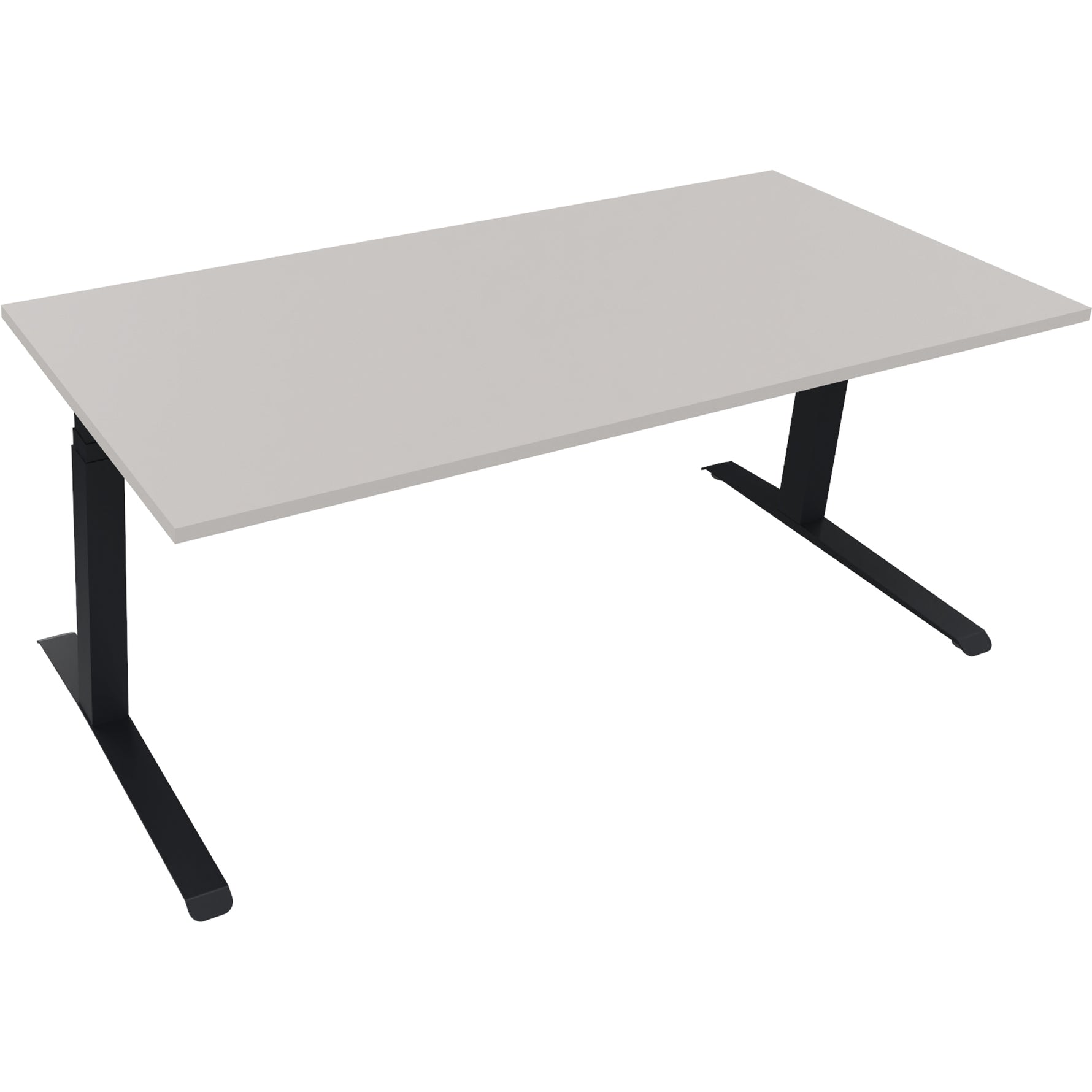 Neutralware Schreibtisch all in one 1.800 x 645-1.275 x 800 mm (B x H x T) lichtgrau