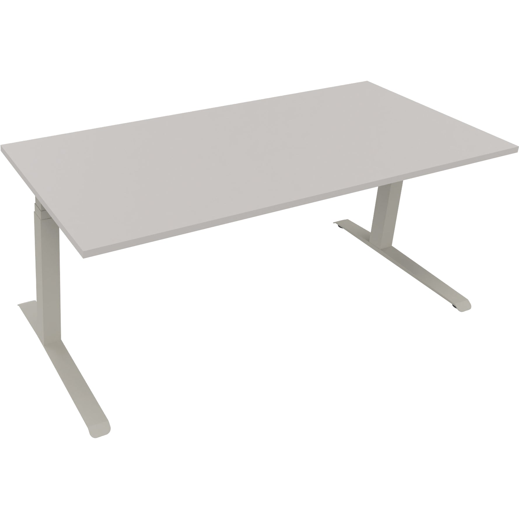 Neutralware Schreibtisch all in one 1.800 x 645-1.275 x 800 mm (B x H x T) lichtgrau