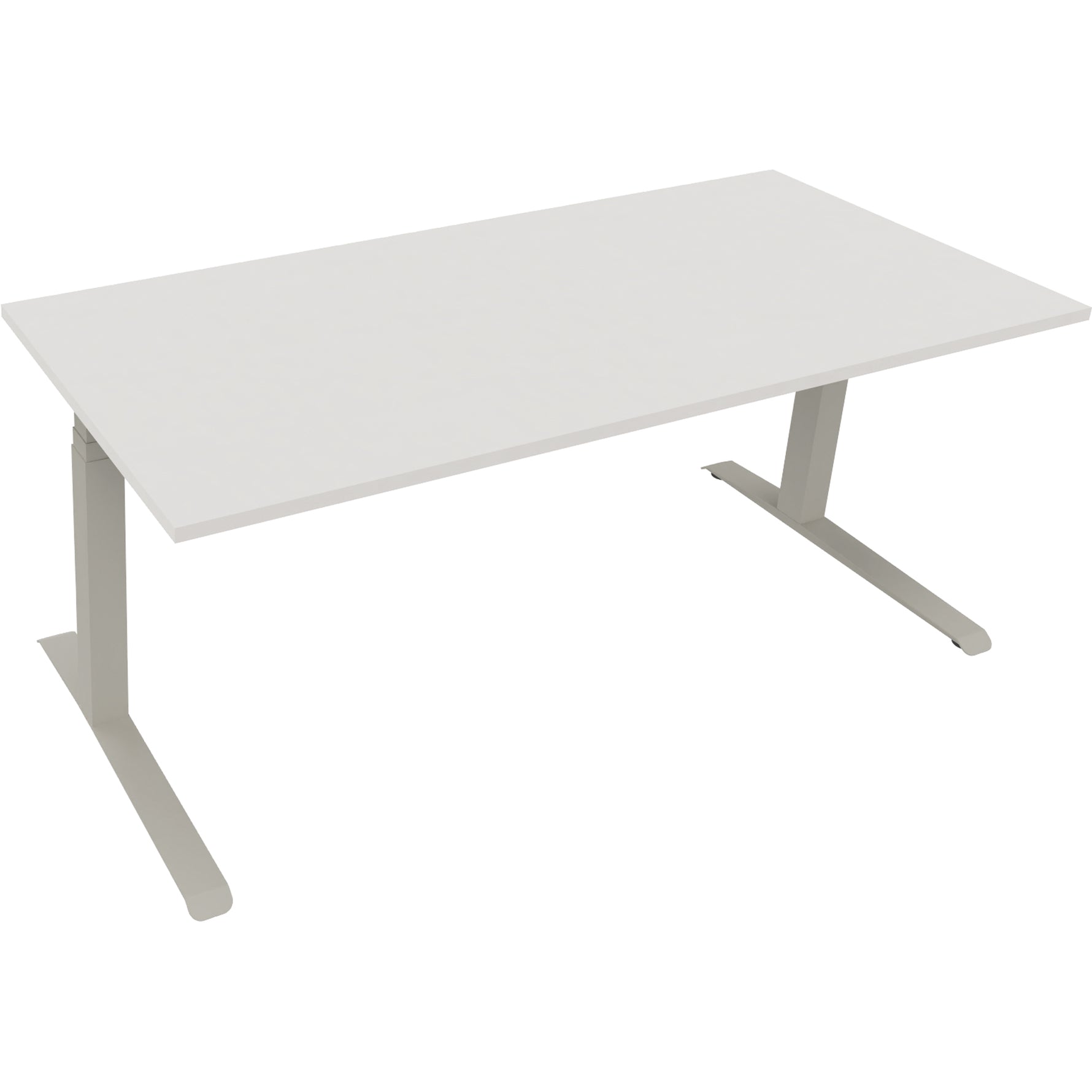Neutralware Schreibtisch all in one 1.800 x 645-1.275 x 800 mm (B x H x T) diamant weiß