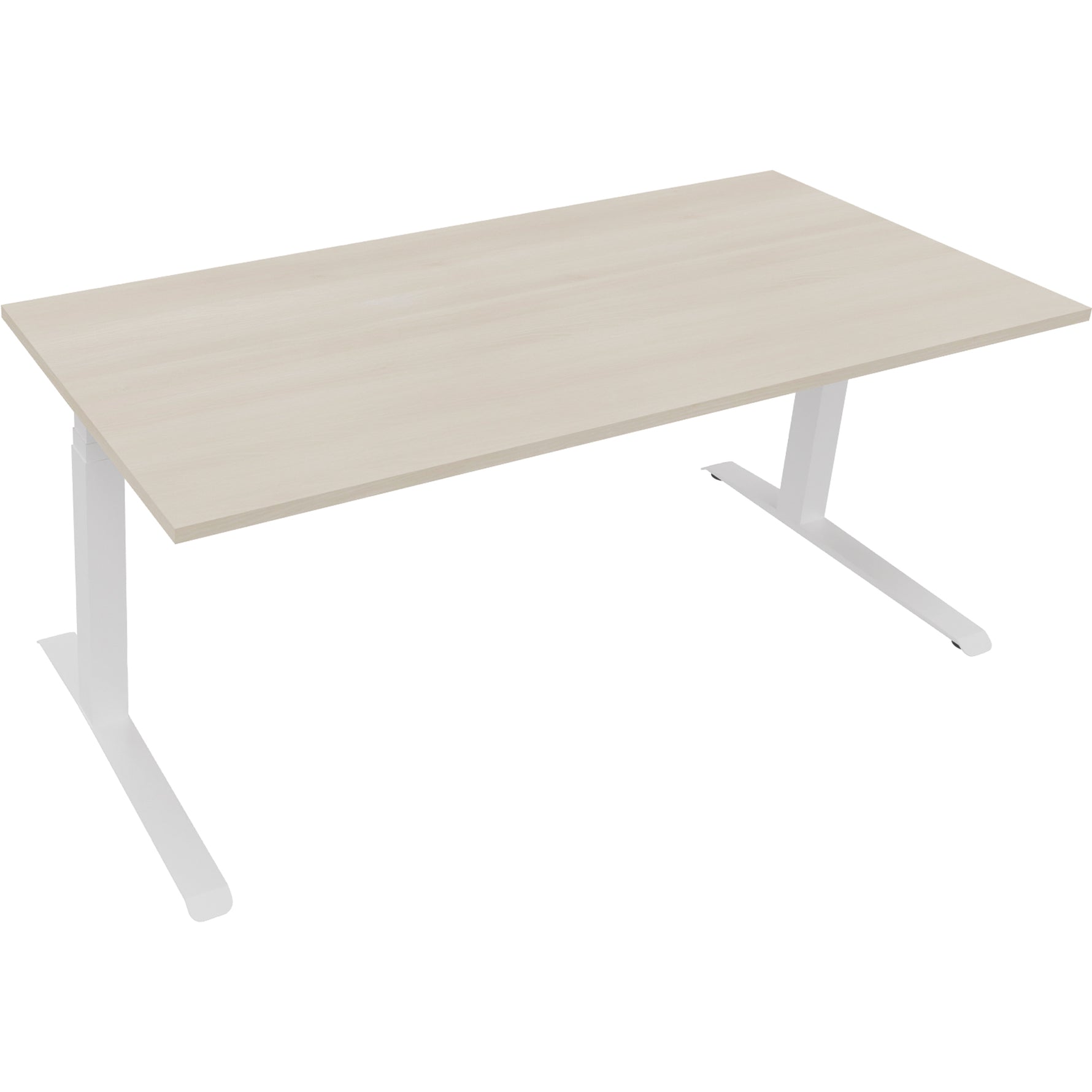 Neutralware Schreibtisch all in one 1.800 x 645-1.275 x 800 mm (B x H x T) akazie hell – Produktbild 2