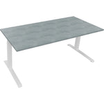 Neutralware Schreibtisch all in one 1.800 x 645-1.275 x 800 mm (B x H x T) beton hell – Produktbild 2
