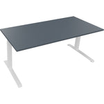 Neutralware Schreibtisch all in one 1.800 x 645-1.275 x 800 mm (B x H x T) lavagrau – Produktbild 2