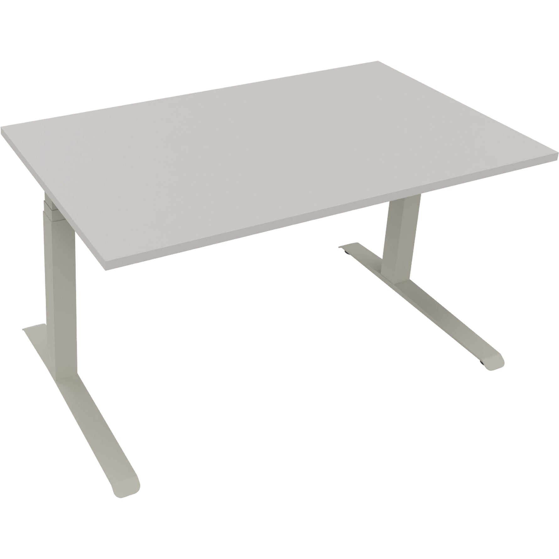 Neutralware Schreibtisch all in one 1.400 x 645-1.275 x 800 mm (B x H x T) lichtgrau – Produktbild 2