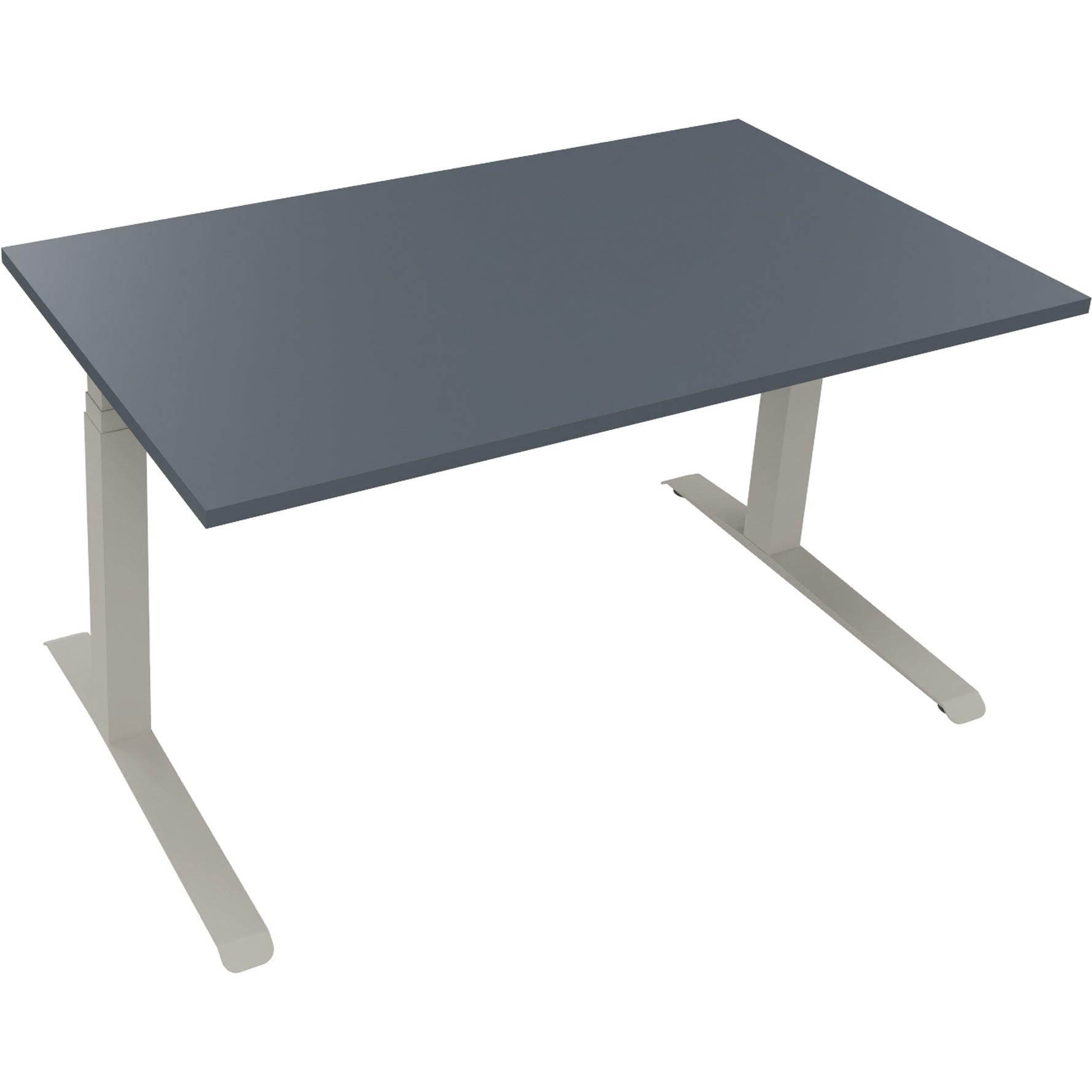 Neutralware Schreibtisch all in one 1.400 x 645-1.275 x 800 mm (B x H x T) lavagrau – Produktbild 2