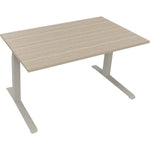 Schreibtisch all in one 1.400 x 645-1.275 x 800 mm (B x H x T) eiche natur