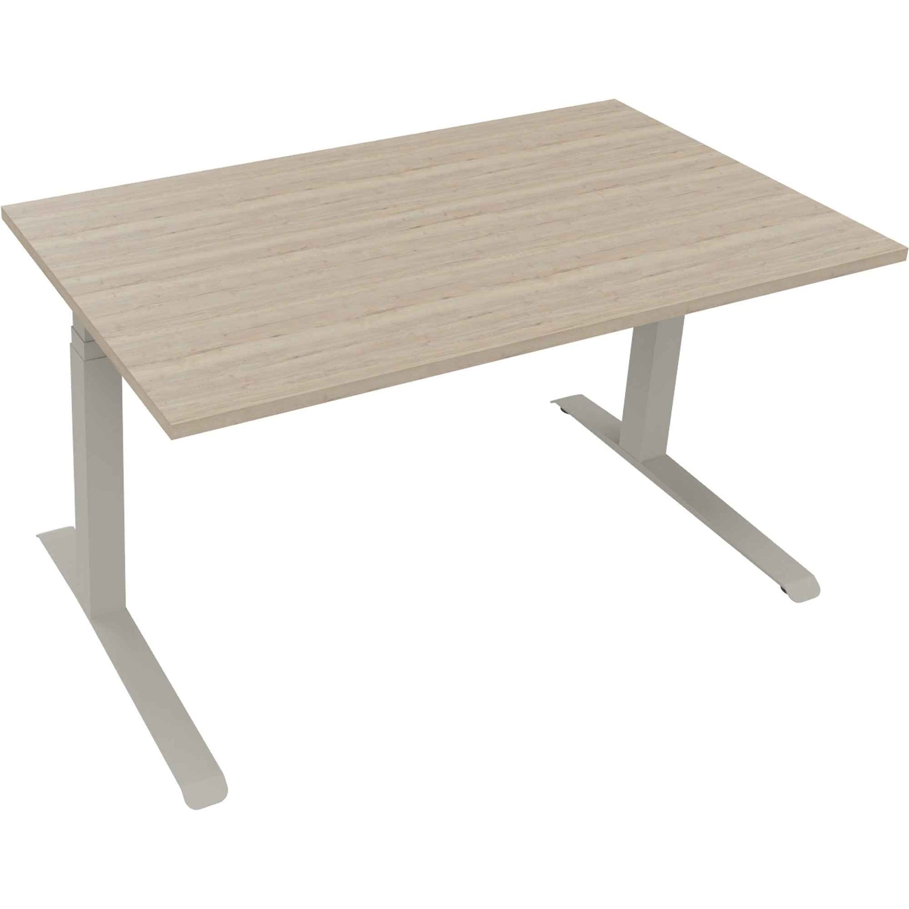Schreibtisch all in one 1.400 x 645-1.275 x 800 mm (B x H x T) eiche natur
