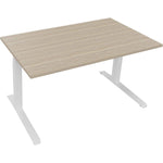 Schreibtisch all in one 1.400 x 645-1.275 x 800 mm (B x H x T) eiche natur