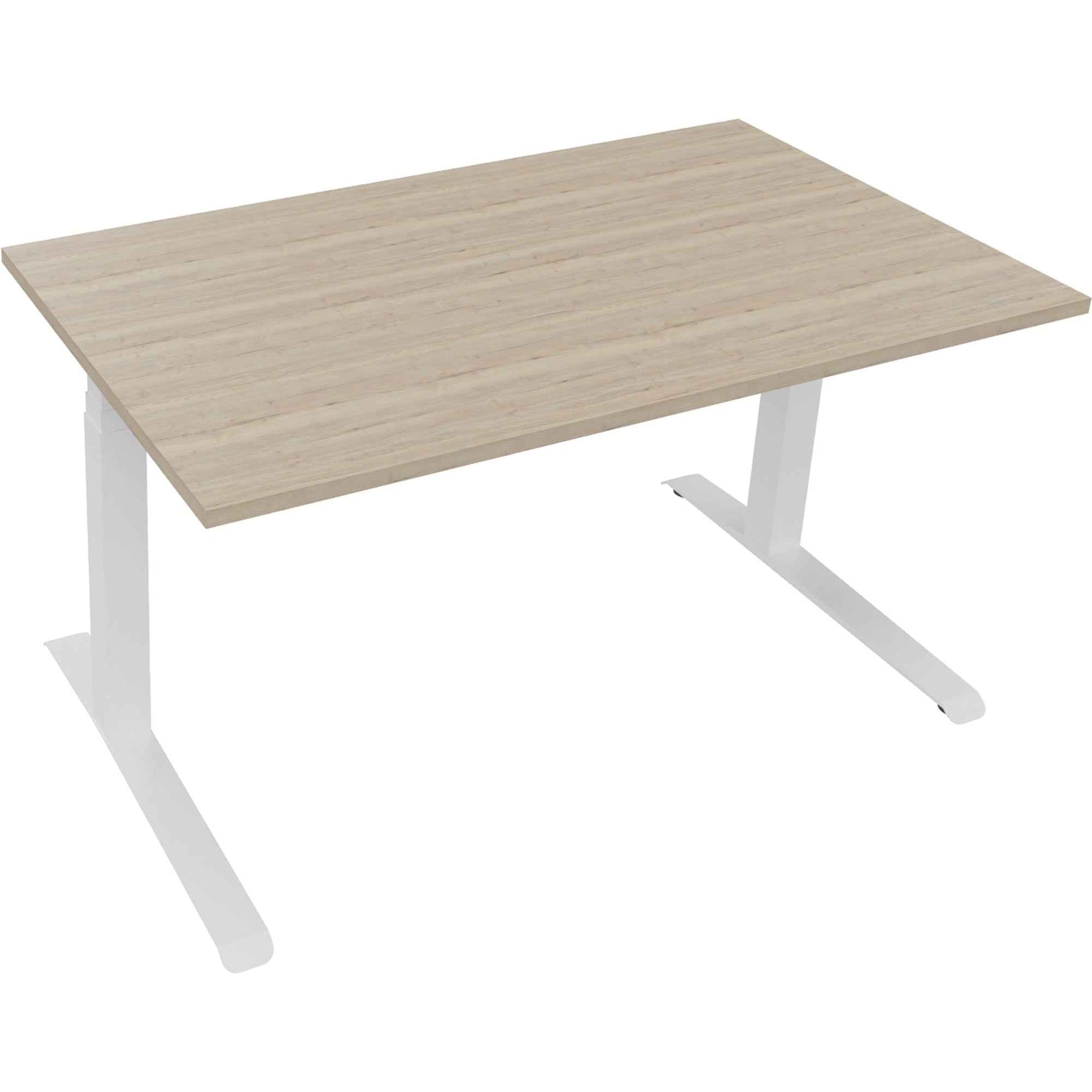 Schreibtisch all in one 1.400 x 645-1.275 x 800 mm (B x H x T) eiche natur
