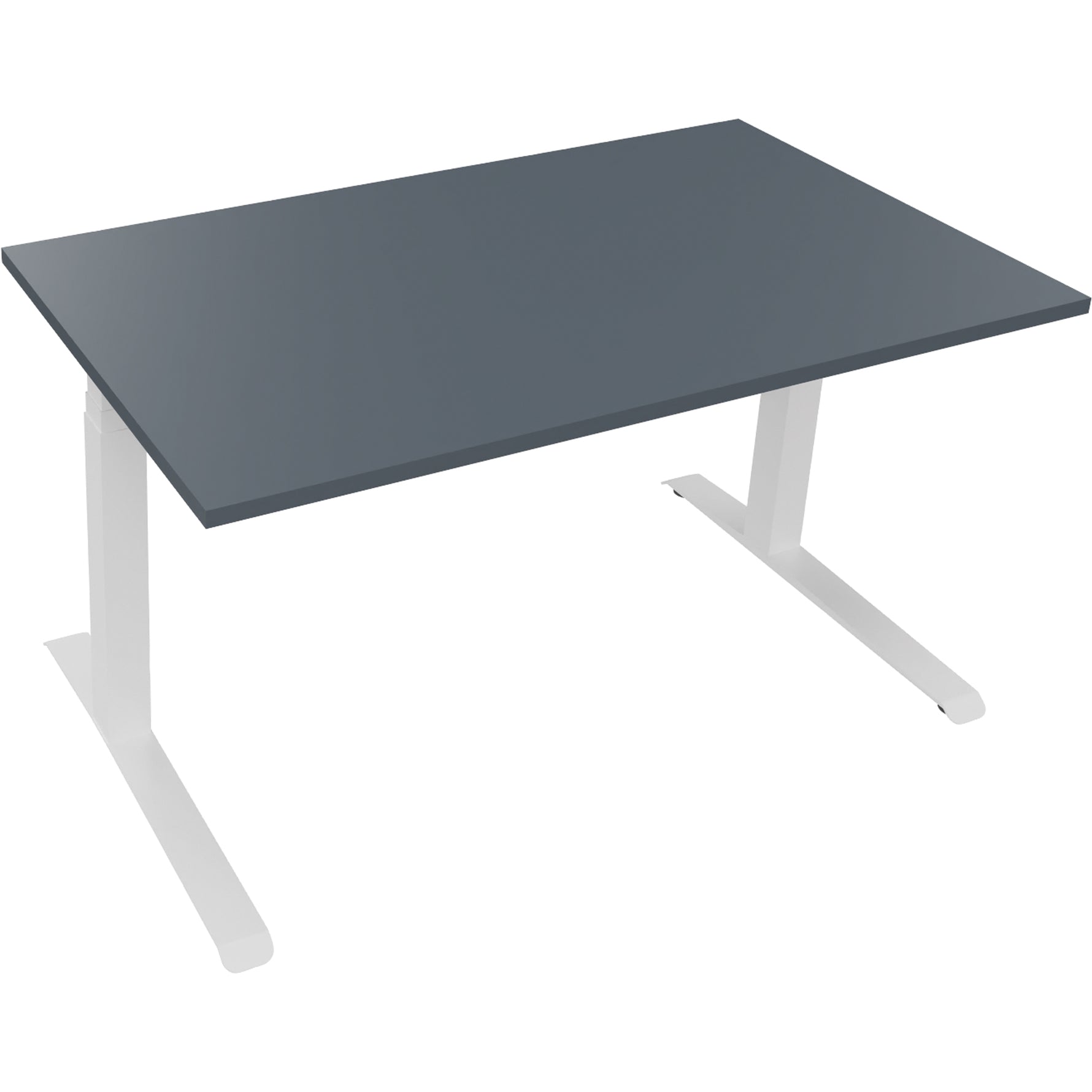 Neutralware Schreibtisch all in one 1.400 x 645-1.275 x 800 mm (B x H x T) lavagrau – Produktbild 3