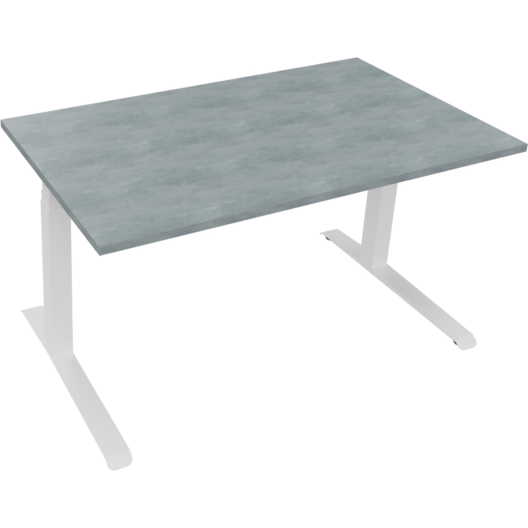 Neutralware Schreibtisch all in one 1.400 x 645-1.275 x 800 mm (B x H x T) beton hell – Produktbild 3