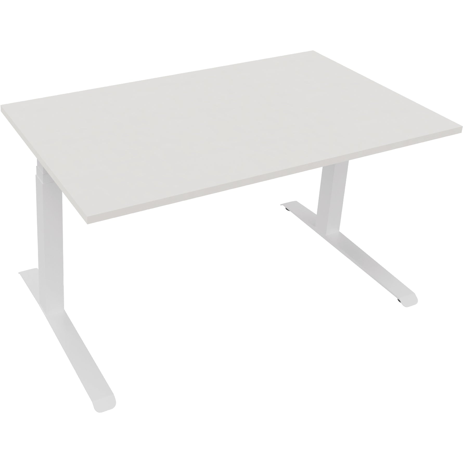 Neutralware Schreibtisch all in one 1.400 x 645-1.275 x 800 mm (B x H x T) diamant weiß – Produktbild 3