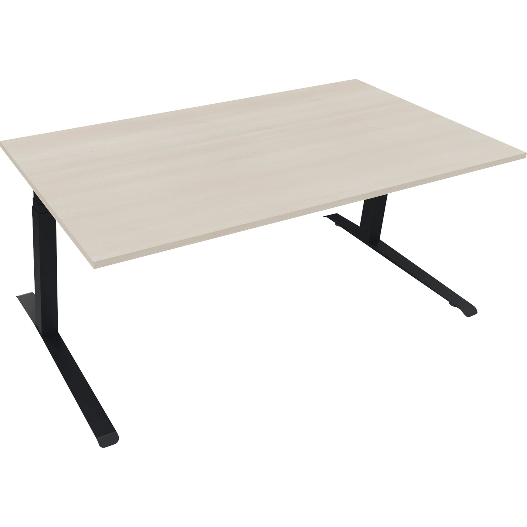 Neutralware Schreibtisch all in one 1.800 x 645-1.275 x 900 mm (B x H x T) akazie hell